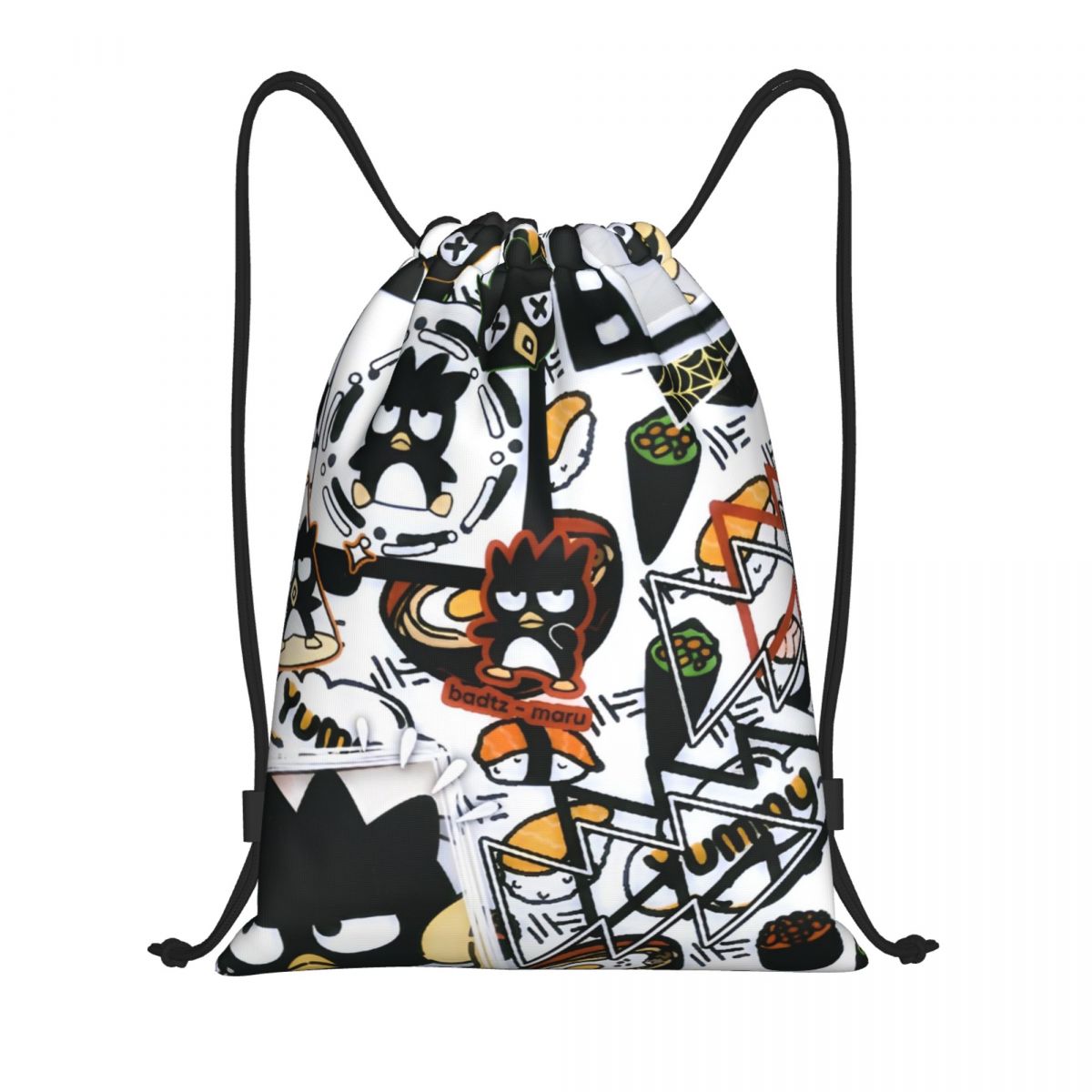 Drawstring Gym Bag - Cute Cartoon Penguin Bad Badtzs Marus