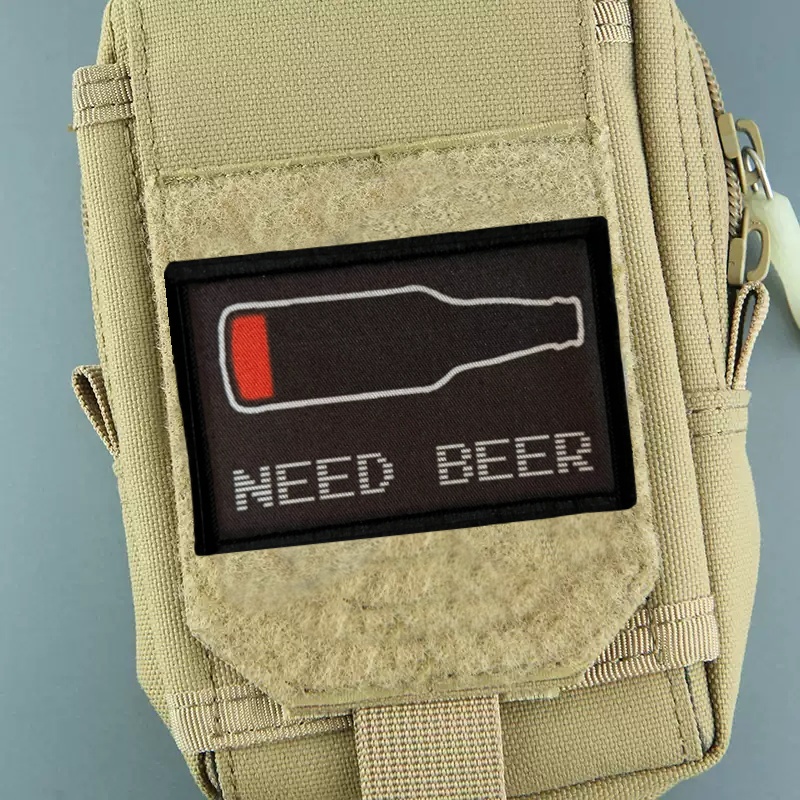 Urban Backpack Tactical - NEED BEER Printed Patch on Clothes
