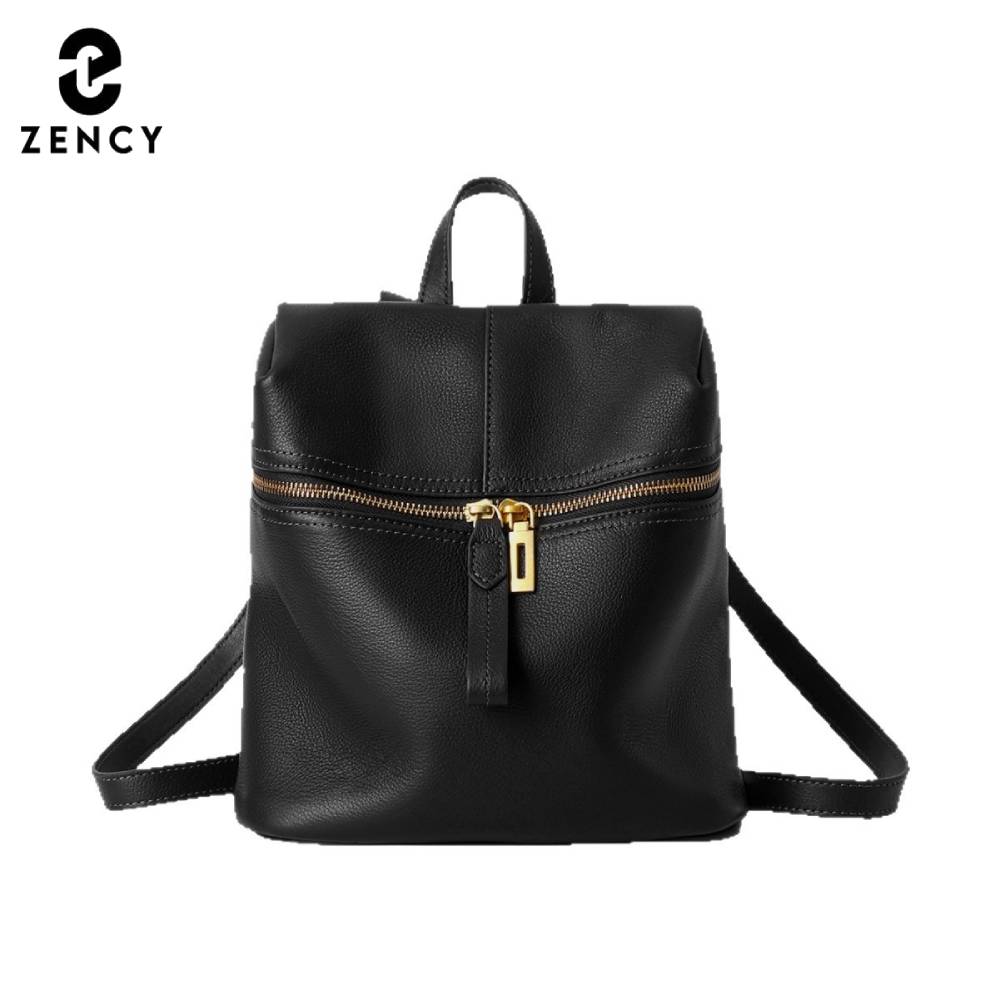 Leather Backpack Vintage - Zency Women Genuine Leather Backpack Knapsack