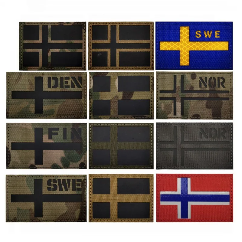 Urban Backpack Tactical - Flag Tactical Patches Norway Denmark Sweden