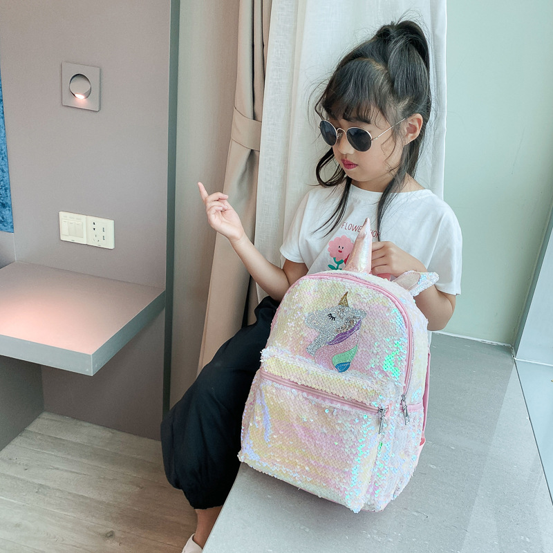 Sequin Unicorn Backpack Pink S - Fashion Backpack Women 评论和价格
