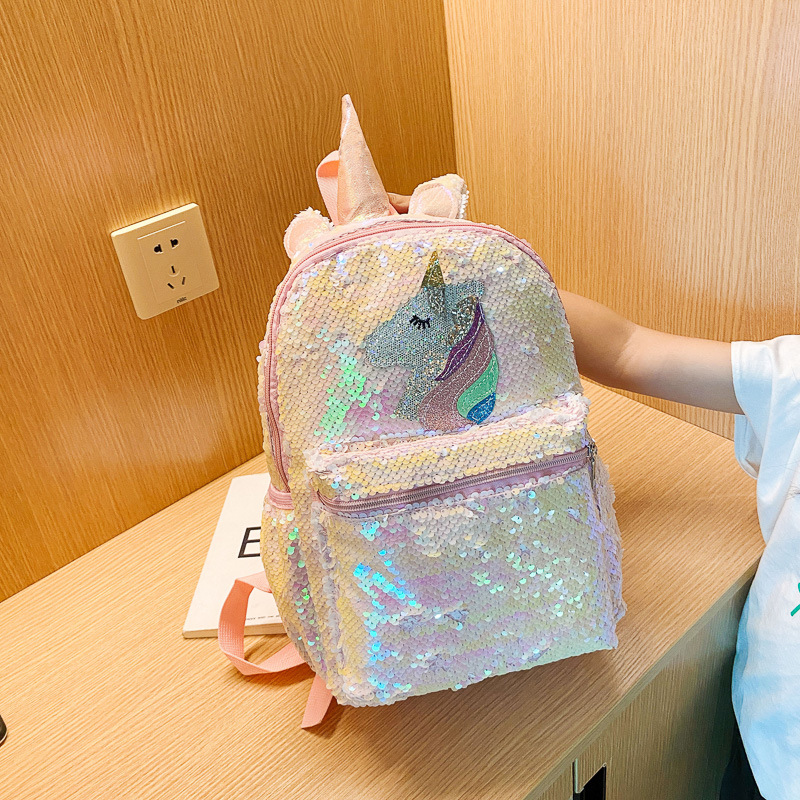 Sequin Unicorn Backpack Pink S - Fashion Backpack Women 评论和价格