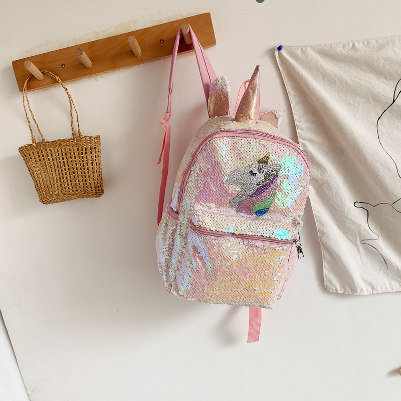 Sequin Unicorn Backpack Pink S - Fashion Backpack Women 评论和价格