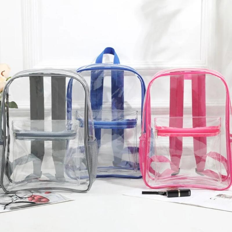 Hot Transparent PVC Outdoor Sp - Canvas Backpack Casual 评论和价格