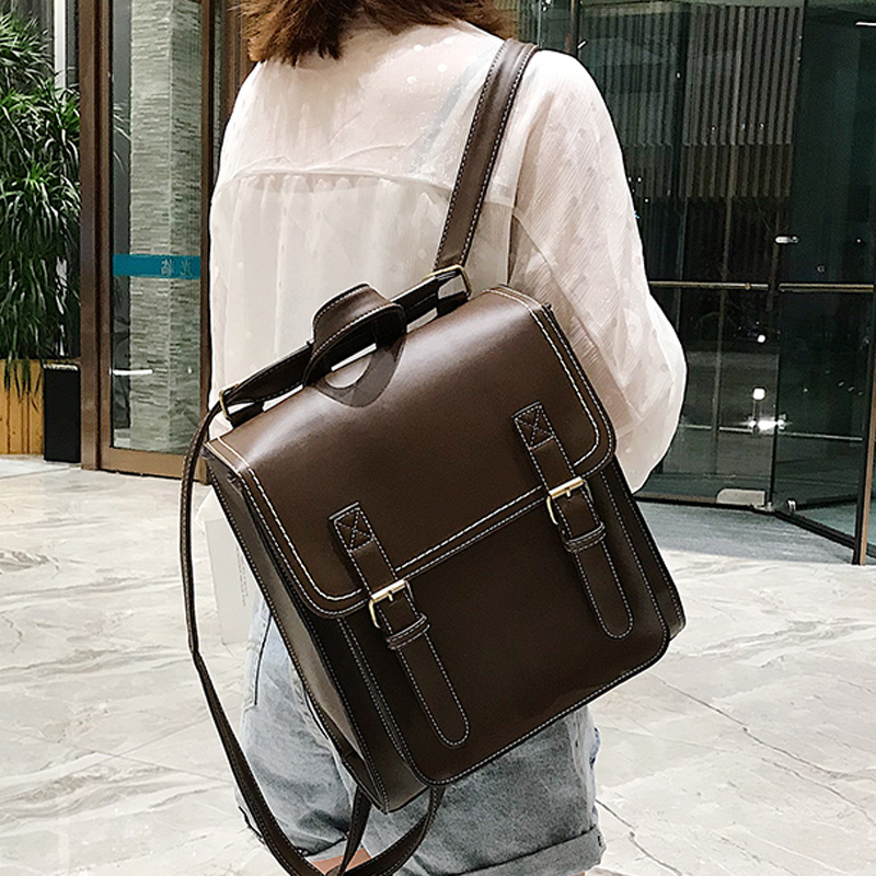 Vintage Backpack Female Pu Lea - Leather Backpack Vintage 评论和价格