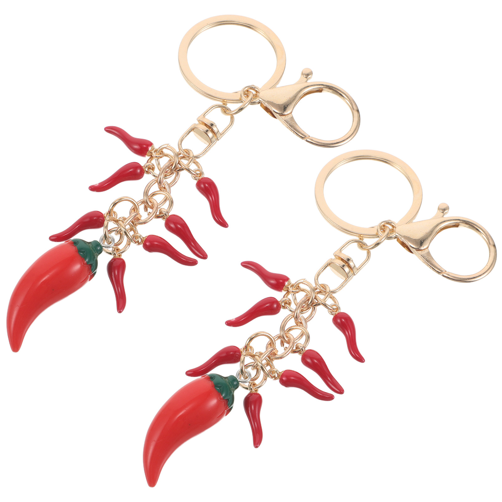 2Pcs Kawaii Chili Pepper Keych - Mini Backpack Purse 评论和价格
