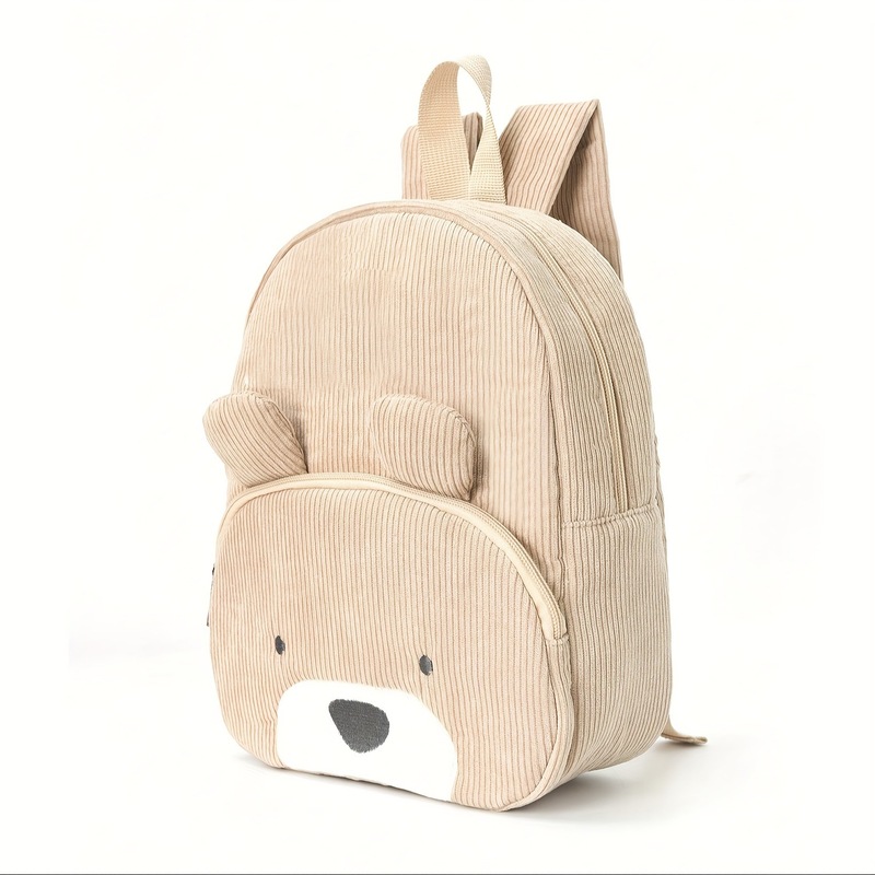 Cute Bear Corduroy Backpack fo - Canvas Backpack Casual 评论和价格