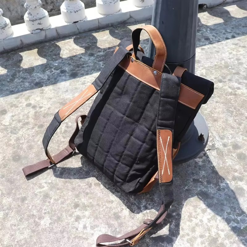 Fashion Men Backpack Waxed Can - Leather Backpack Vintage 评论和价格