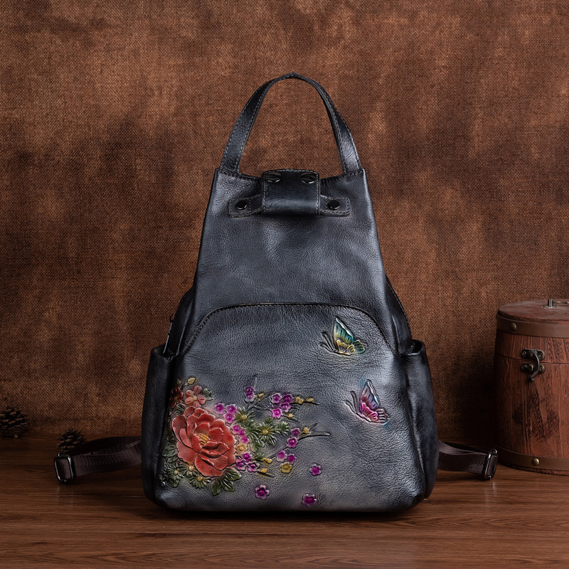 Johnature Genuine Leather Embo - Leather Backpack Vintage 评论和价格