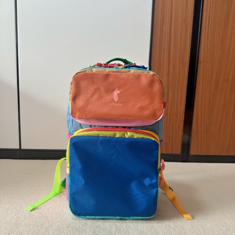 Dopamine Color Block Backpack  - Canvas Backpack Casual 评论和价格