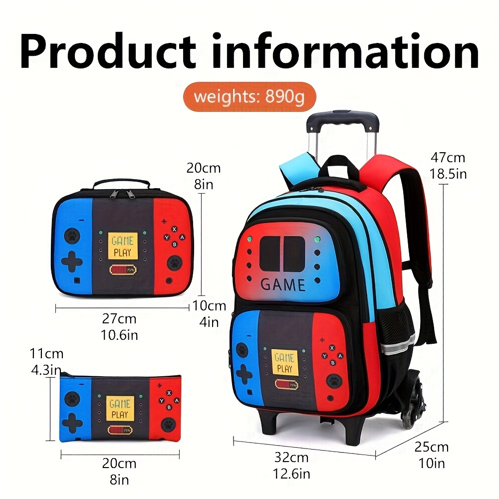 3PCS Kids Rolling Backpack for - School Backpack Teen 评论和价格