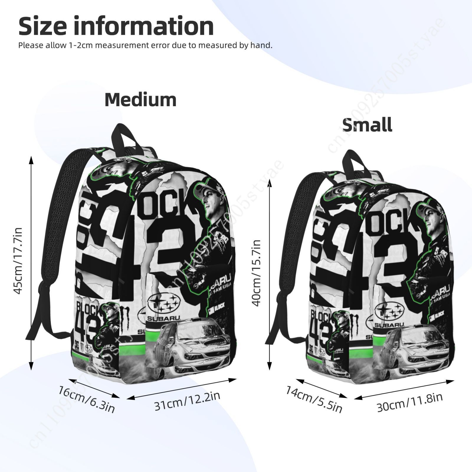 Ken Block 43 Custom Canvas Lig - Canvas Backpack Casual 评论和价格