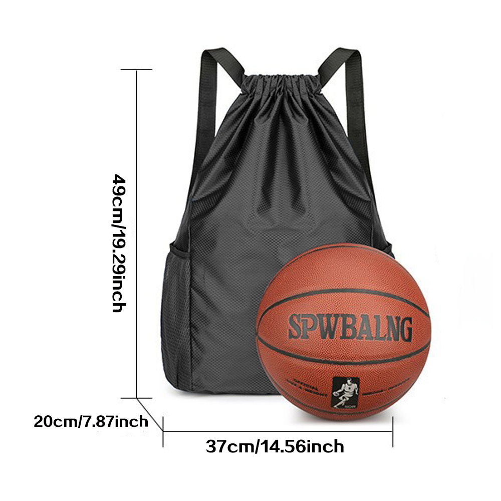 Black drawstring bag, gym back - Drawstring Gym Bag 评论和价格