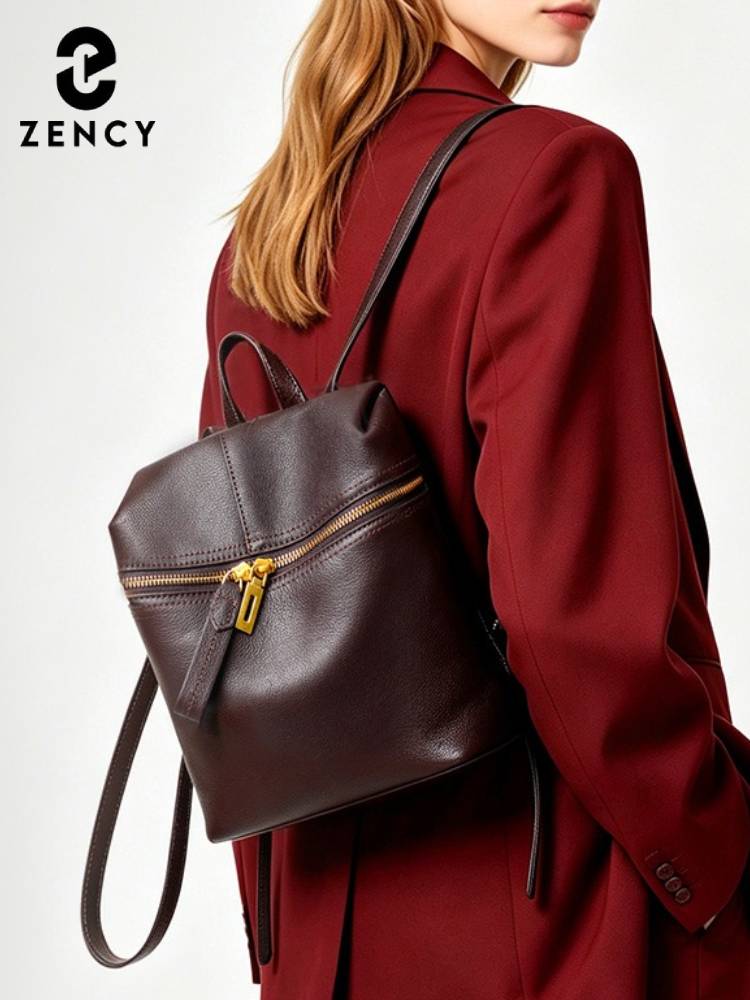 Zency Women Genuine Leather Ba - Leather Backpack Vintage 评论和价格