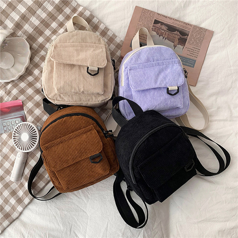 Solid Color Mini Backpack Cord - Fashion Backpack Women 评论和价格