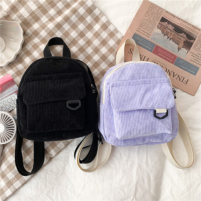 Solid Color Mini Backpack Cord - Fashion Backpack Women 评论和价格
