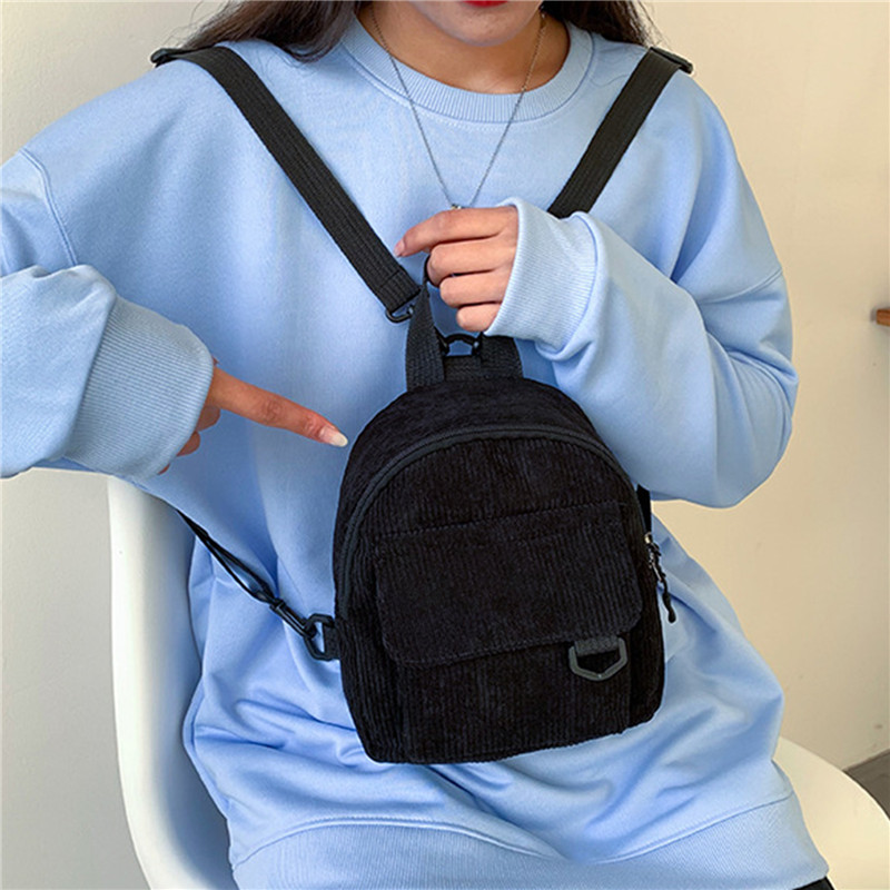 Solid Color Mini Backpack Cord - Fashion Backpack Women 评论和价格
