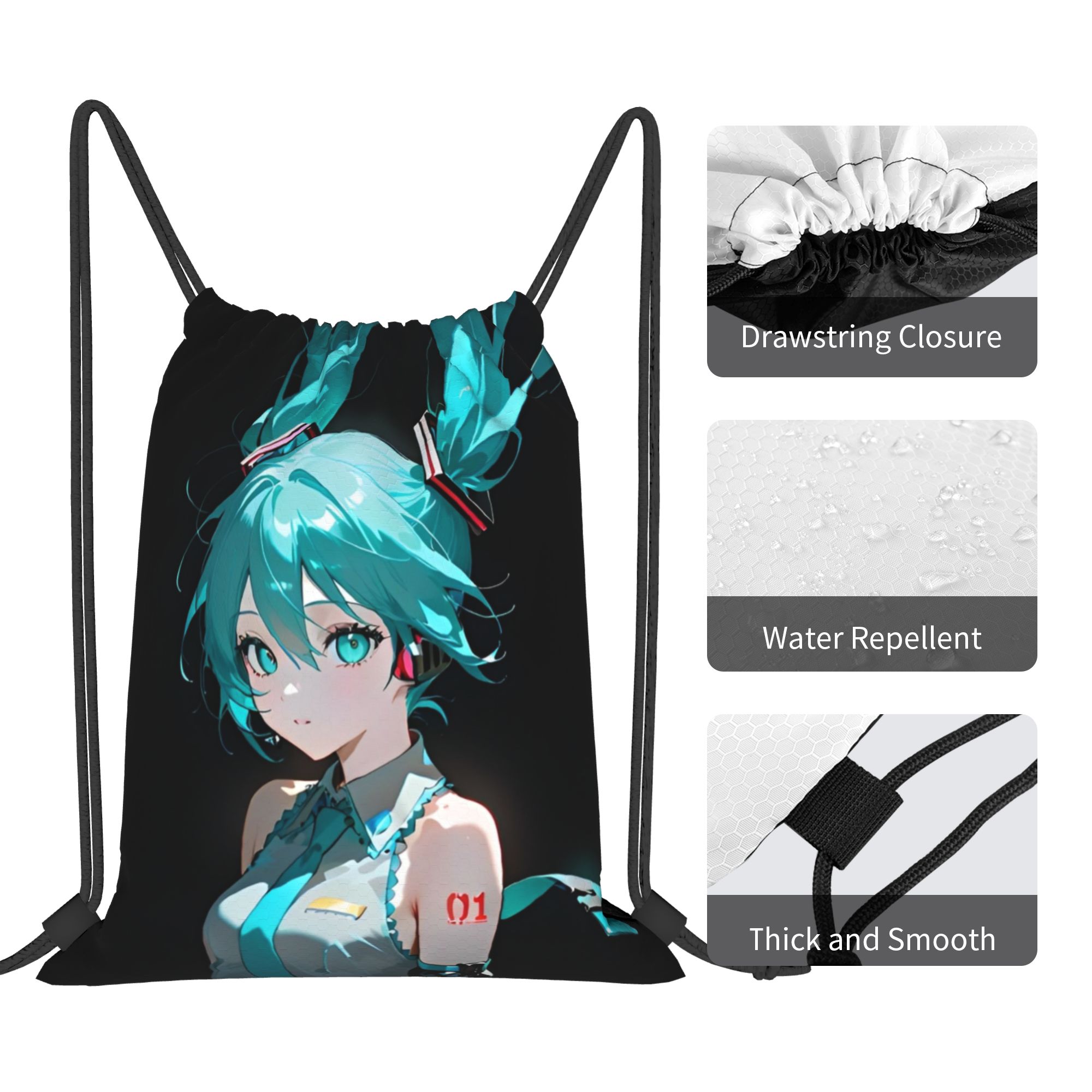 H-Hatsunes Mikus Bag Drawstrin - Drawstring Gym Bag 评论和价格