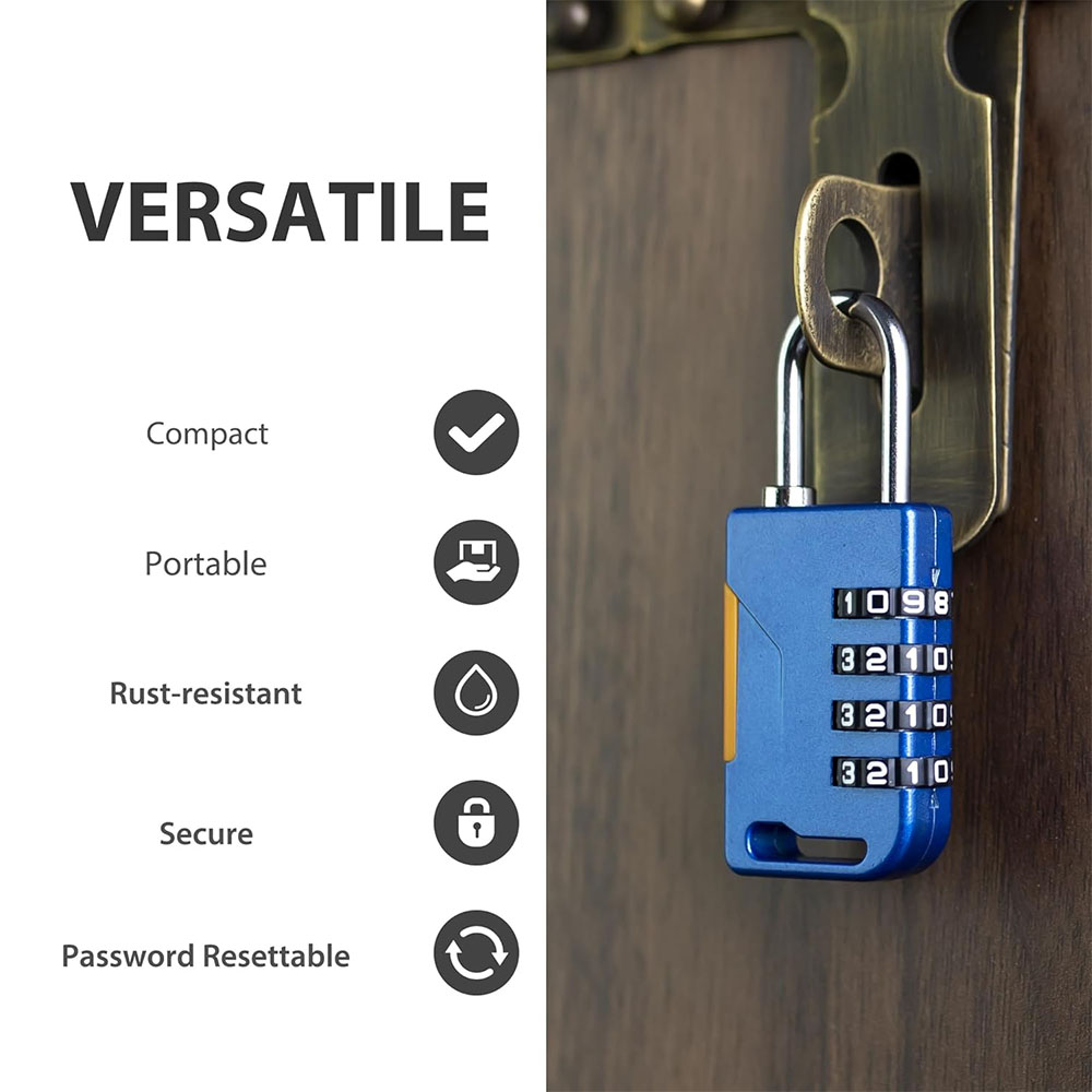 4 Digit Combination Padlock wi - Travel Backpack Anti Theft 评论和价格