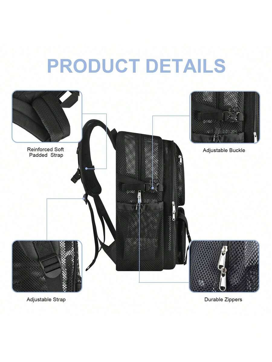 Mesh Backpack 36L Large Heavy  - Canvas Backpack Casual 评论和价格
